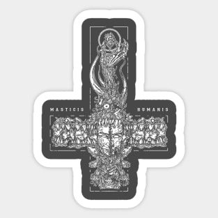 Masticis Humanis cross Sticker